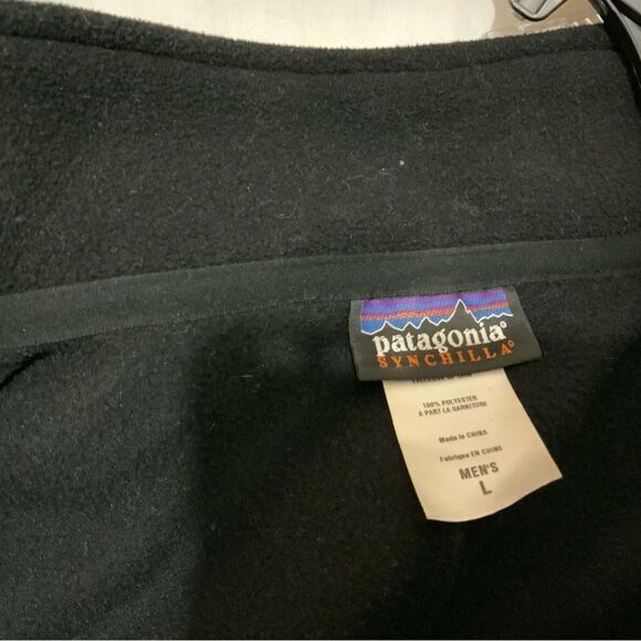 Patagonia Synchilla full zip  Pullover Fleece Jacket Black Mens L “shutterfly “ - Picture 5 of 6